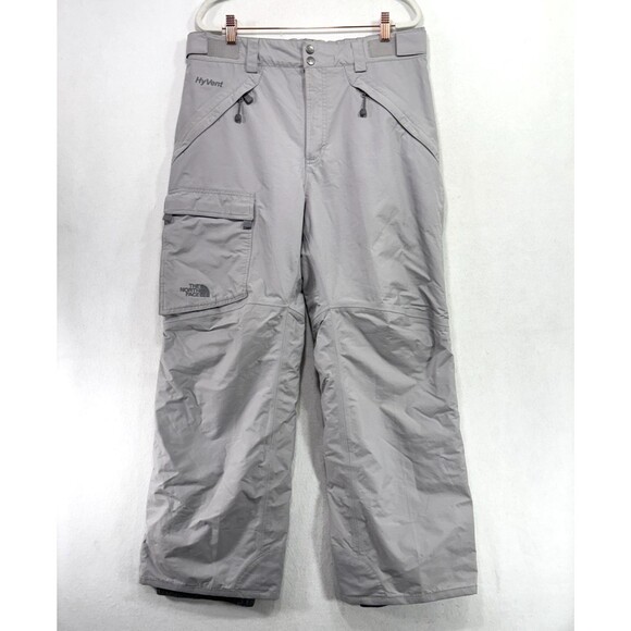The North Face Pants Men M Gray HyVent Ski Snowboard Waterproof Insulated Vented - Picture 1 of 14